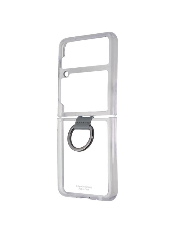 Clear Cover with Ring for Galaxy Z Flip3 5G - Clear/White/Silver