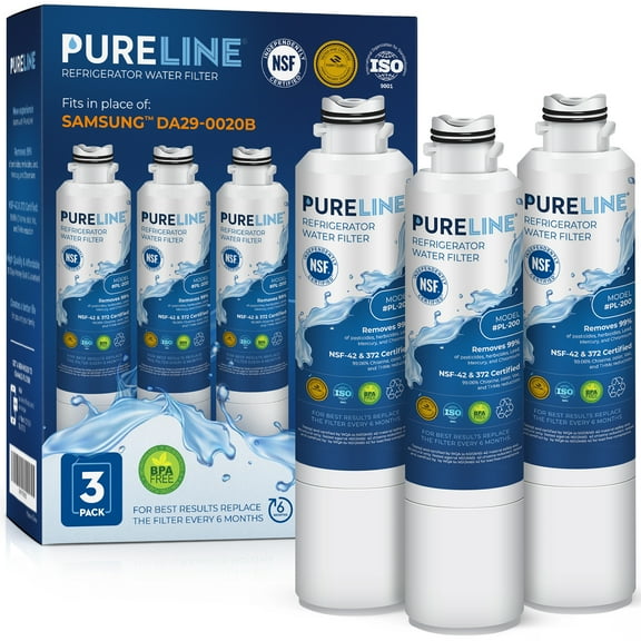 Samsung DA29-00020B Water Filter Replacement. Compatible with Samsung DA29-00020B-1, DA29-00020B, Haf-Cin Exp, RF4267HARS, RF28HMEDBSR, RF28HFEDBSR, & More Models (3 Pack)