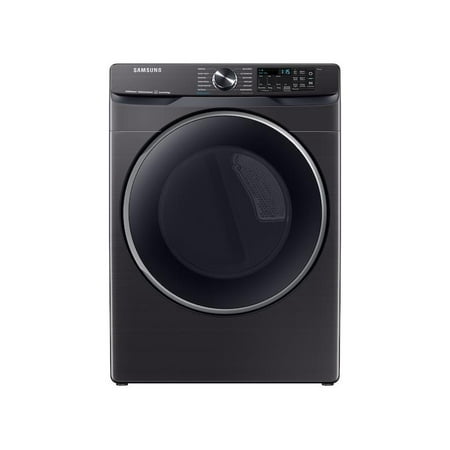 Samsung - 7.5 cu. ft. Smart Electric Dryer with Steam Sanitize+ - Brushed black