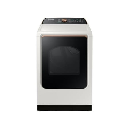 Samsung - 7.4 Cu. Ft. Smart Electric Dryer with Steam Sanitize+ - Ivory
