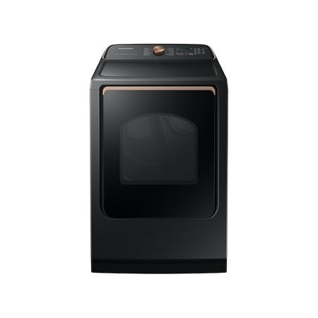 Samsung - 7.4 Cu. Ft. Smart Electric Dryer with Steam Sanitize+ - Brushed Black