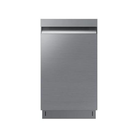 Samsung - 18" Compact Top Control Built-in Dishwasher with Stainless Steel Tub, 46 dBA - Stainless Steel