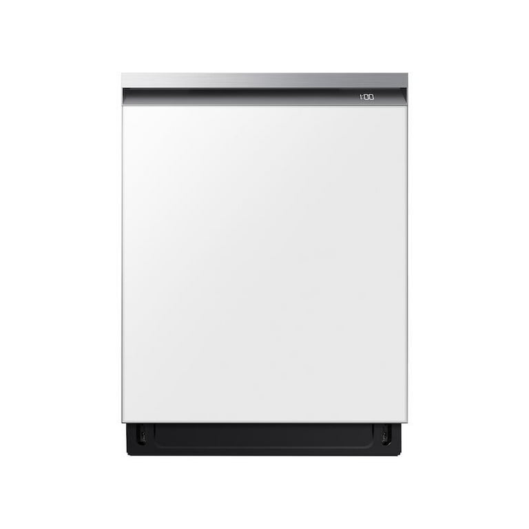 Samsung DW80BB707012 24 inch White Glass 42dBA Smart Dishwasher ...