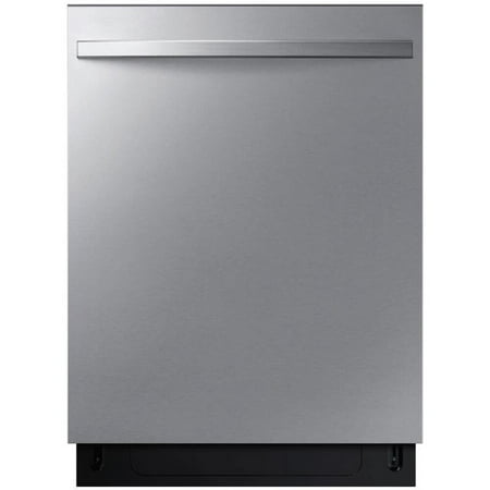 Samsung - 24” Top Control Built-In Hybrid Stainless Steel Tub Dishwasher with Height-Adjustable Rack, 53 dBA - Stainless Steel
