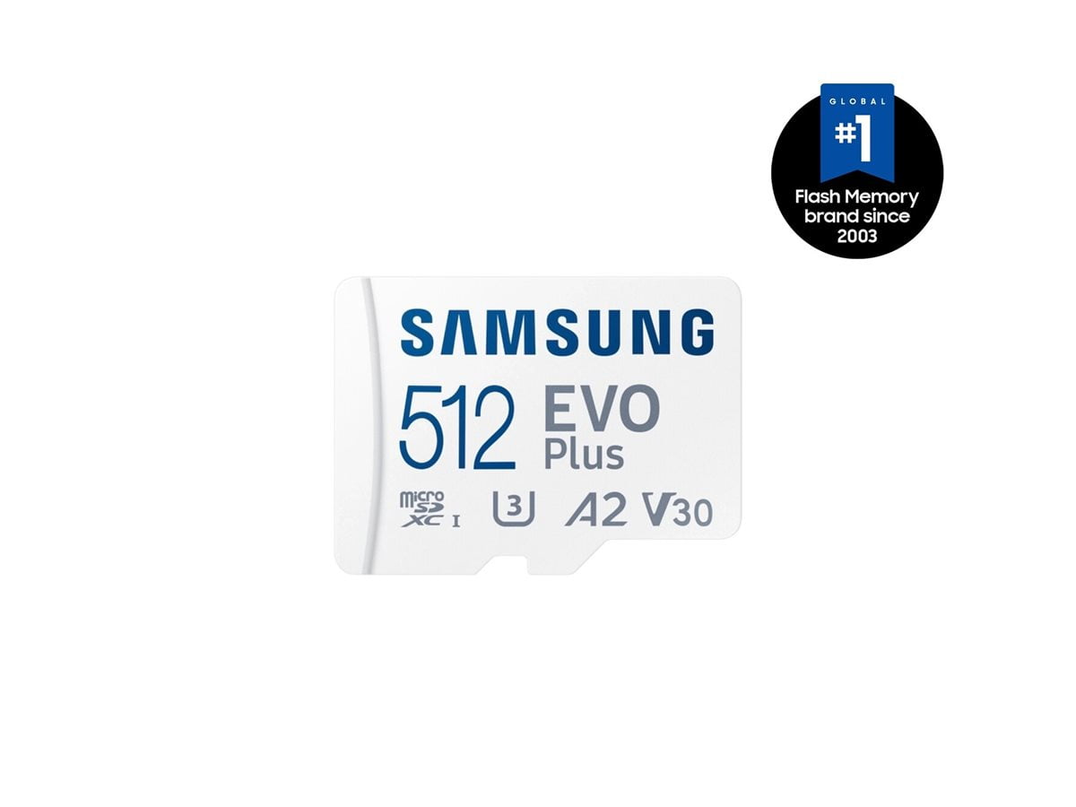 Samsung EVO Plus 512 GB Class 10/UHS-I (U3) V30 microSDXC, 1