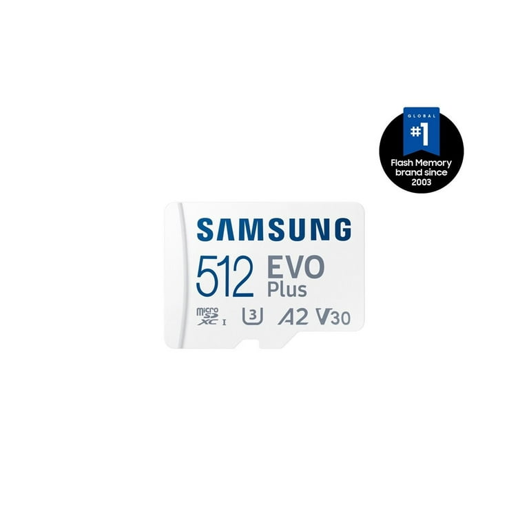 Samsung EVO Plus 512 GB Class 10/UHS-I (U3) V30 microSDXC, 1