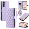 thumbnail image 1 of for Samsung Gaalxy S22 Wallet Case, Elegant PU Leather Shoulder Strap & Wrist Strap Kickstand Card Slots Magnetic Closure Full Body Protection Phone Case for Samsung Gaalxy S22, Purple, 1 of 8