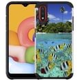 thumbnail image 1 of Samsung Galaxy A01 Case - Colorful Design Hybrid Armor Case Shockproof Dual Layer Protective Phone Cover - Coral Beach, 1 of 2