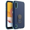 thumbnail image 1 of Samsung Galaxy A01 Case, KAESAR 3-Layer Slim Shockproof Hard Cover With Metal Ring Stand Skin Fashion Cute Cover Armor Case for Samsung Galaxy A01 (Navy), 1 of 6
