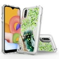 thumbnail image 1 of Samsung Galaxy A01 Case, Rosebono Hybrid Bling Glitter Sparkle Epoxy Graphic Marble Colorful Silicone Skin Cover Armor Case for Samsung Galaxy A01 (Green), 1 of 5
