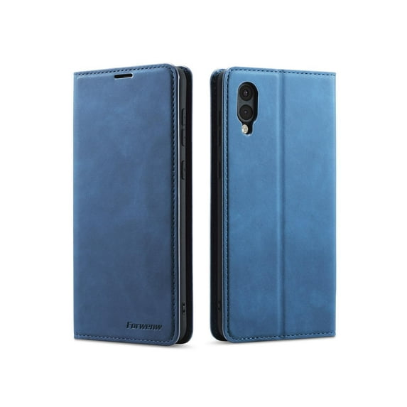 Samsung Galaxy A02 Case, Premium PU Leather Cover TPU Bumper with Card Holder Kickstand Hidden Magnetic Shockproof Flip Wallet Case for Galaxy A02 / Galaxy M02