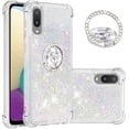 thumbnail image 1 of Samsung Galaxy A02/Galaxy M02 Case with Creativity Clear Quicksand Glitter Flowing Liquid Floating Soft TPU Case w/Stand Bling Diamond Sparkle Phone Cover for Samsung Galaxy A02  Colorful, 1 of 14