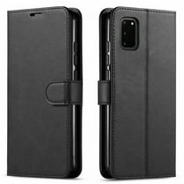Samsung Galaxy A02S Case, [Not fit for Samsung Galaxy A01/ Galaxy A12], Starshop Premium Leather Wallet Pocket Credit Card Slots-Black