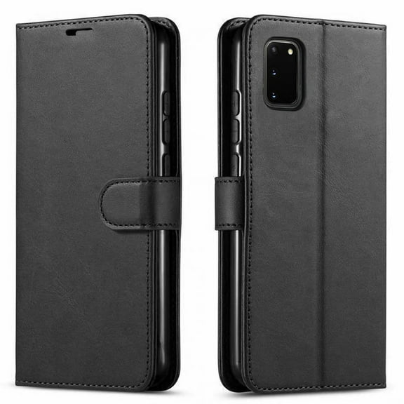 Samsung Galaxy A02S Case, [Not fit for Samsung Galaxy A01/ Galaxy A12], Starshop Premium Leather Wallet Pocket Credit Card Slots-Black