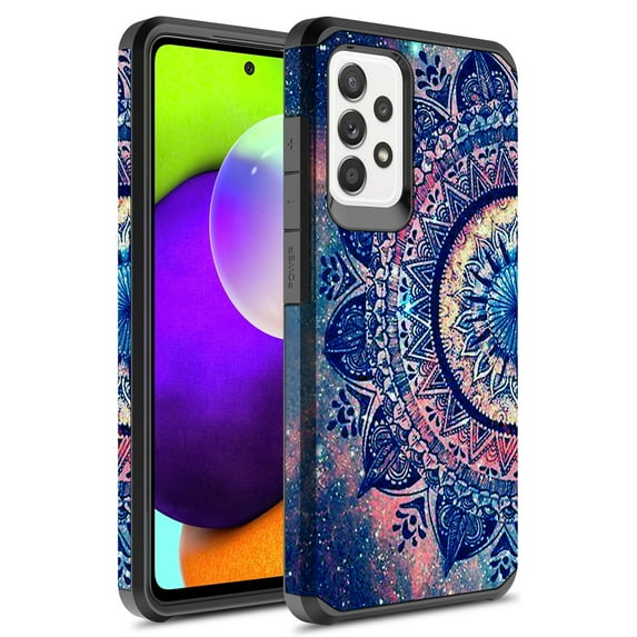 Samsung Galaxy A02S Case, Rosebono Slim Hybrid Shockproof Hard Cover Graphic Fashion Colorful Skin Cover Armor Case for Samsung Galaxy A02S (Mandala)