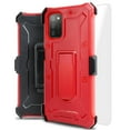 thumbnail image 1 of for Samsung Galaxy A02S (NOT FIT SAMSUNG A02) with Tempered Glass Heavy Duty Shock Absorption Kickstand Armor Case with Belt Swivel Clip Holster Cover, 1 of 4
