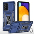 thumbnail image 1 of Samsung Galaxy A03 Core Case Lens Protection, Galaxy A03 Core Ring Holder with Camera Cover & Kickstand Military Grade Shockproof Heavy Duty Protective Support Magnetic Car Mount Holder, Navyblue, 1 of 7