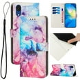 thumbnail image 1 of for Samsung Galaxy A03 Core Wallet Case with Card Holder,Women Men RFID Blocking PU Leather Flip Cover Wrist Strap Magnetic Closure Credit Card Slots Marble Patterned Book Style Phone Case,Pink, 1 of 6