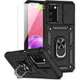 thumbnail image 1 of for Samsung Galaxy A03S Case with Slide Camera Cover HD Screen Protector [Military Grade 16ft. Drop Tested] Magnetic Ring Holder Kickstand Protective Phone Case for Samsung Galaxy A03S, Black, 1 of 17