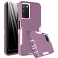 thumbnail image 1 of for Samsung Galaxy A03S Case, with Tempered Glass Screen Protector, Dust Proof Port Cover, Full Body Protection Rubber Cover Phone Case for Samsung Galaxy A03S/A02S, Pink/Purple, 1 of 16