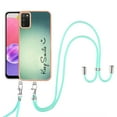 thumbnail image 1 of for Samsung Galaxy A03s Crossbody Strap Phone Case, Anti-Fall Pattern Clear Design Transparent Soft & Flexible TPU Drop and Shockproof Protective Cover with Adjustable Nylon Neck Strap, Keep Smile, 1 of 7