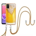thumbnail image 1 of for Samsung Galaxy A03s Crossbody Strap Phone Case, Anti-Fall Pattern Clear Design Transparent Soft & Flexible TPU Drop and Shockproof Protective Cover with Adjustable Nylon Neck Strap, Draft Beer, 1 of 7