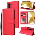 thumbnail image 1 of for Samsung Galaxy A03s PU Leather Case | Wallet Phone Case with Card Holder | Flip Folio Case/Cover with Stand | Compatible with Samsung Galaxy A03s 6.5 Inch, Red, 1 of 6