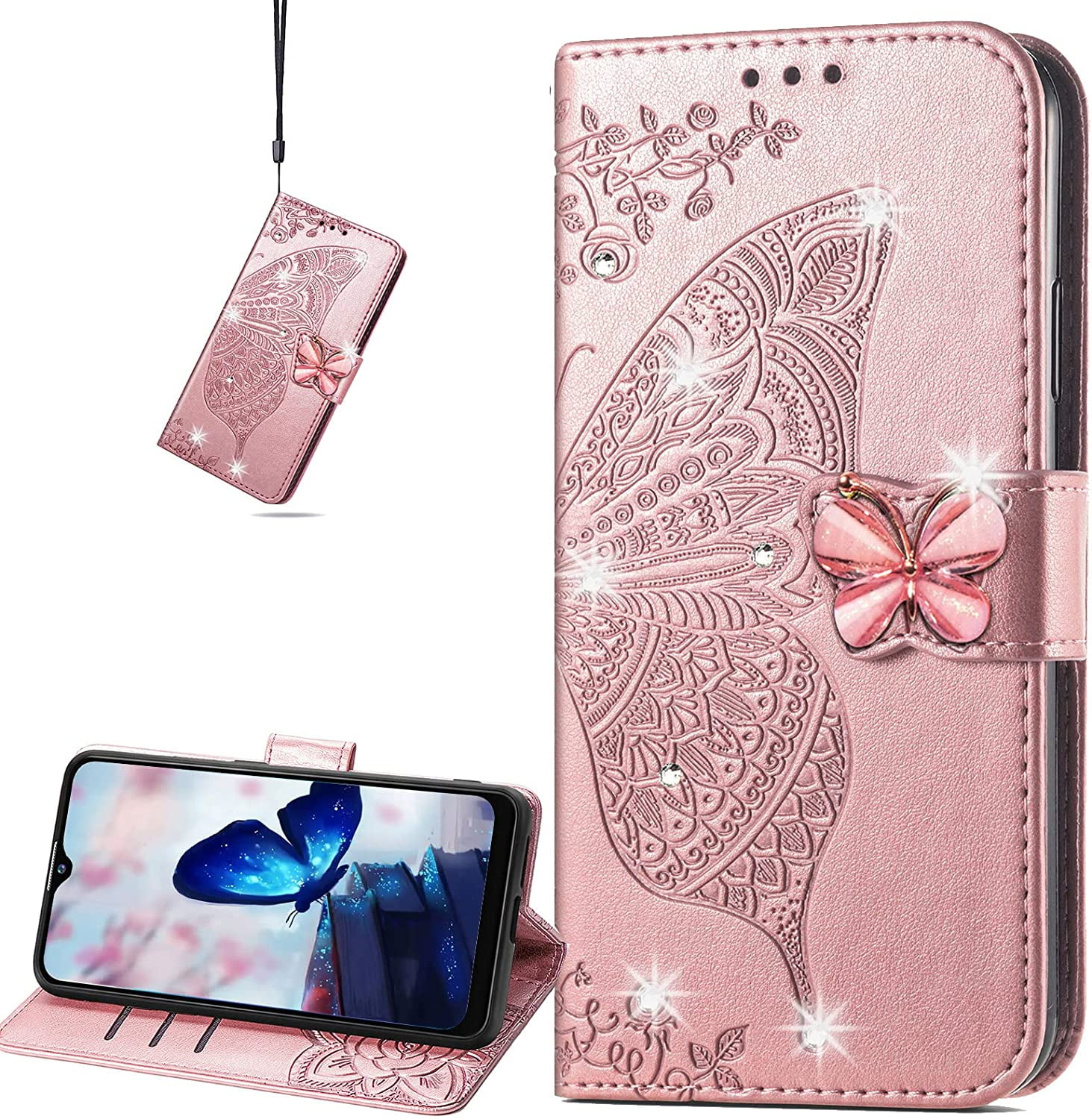 Bcov Galaxy A32 5G Case, Cute Dragonfly Leather Flip Phone - View #7
