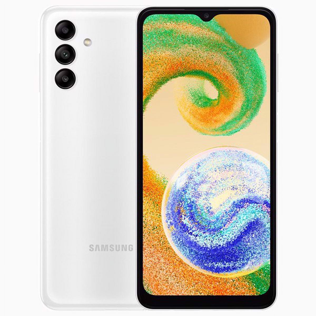 Samsung Galaxy Version Unlocked (Only 4G/LTE Dual-SIM ROM 32GB RAM | International A04S No - CDMA) (White) + GSM Factory Smartphone 3GB