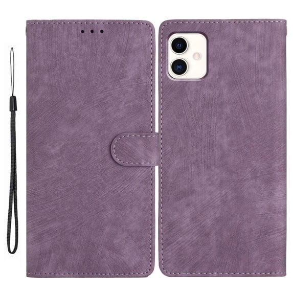 for Samsung Galaxy A04e Wallet Case, Premium PU Leather Card/Photo Slots Shockproof Classic with Wrist Strap Cash Pocket Wallet Purse Slim Flip Case Cover for Samsung Galaxy A04e, Purple
