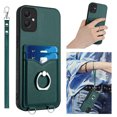 thumbnail image 1 of for Samsung Galaxy A05 Case, Card Holder Wallet Case, Ring Holder Stand, Wrist Hand Strap, PU Leather Anti-Scratch Shockproof Protective Flip Phone Cover for Samsung Galaxy A05 Case, Green, 1 of 7