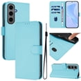 thumbnail image 1 of for Samsung Galaxy A05S Case Wallet with Card Holder,PU Leather Anti-fall Thin Fit Phone case for Women Men,Kickstand,flip Shockproof Cover with Credit Card Slots and Wrist Strap,Skyblue, 1 of 12