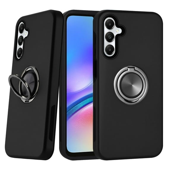 Samsung Galaxy A05S Phone Case, Slim Dual Layer Shock Resistant Ring Magnetic for Samsung Galaxy A05S Phone Case Black