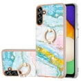 thumbnail image 1 of for Samsung Galaxy A05s Case, Soft TPU + IMD Marble Pattern Shiny Ring Kickstand Case for Girls and Women, Lens Protection Case for Samsung Galaxy A05s, Green/Pink, 1 of 4