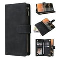 thumbnail image 1 of for Samsung Galaxy A05s Case Wallet with Card Slots, Premium Soft PU Leather Zipper Folio Flip with Wrist Strap Kickstand Protective Phone Cover for A05s Handbag Wallet Case, Black, 1 of 9