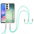thumbnail image 1 of for Samsung Galaxy A05s Crossbody Strap Phone Case, Anti-Fall Pattern Clear Design Transparent Soft & Flexible TPU Drop and Shockproof Protective Cover with Adjustable Nylon Neck Strap, Keep Smile, 1 of 7