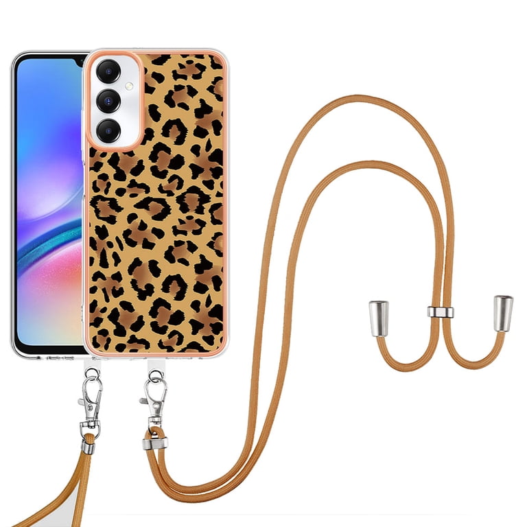 for Samsung Galaxy A05s Crossbody Strap Phone Case, Anti-Fall Pattern Clear  Design Transparent Soft & Flexible TPU Drop and Shockproof Protective Cover  with Adjustable Nylon Neck Strap, Leopard - Walmart.com