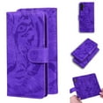 thumbnail image 1 of for Samsung Galaxy A05s Wallet Case, Flip Case PU Leather Embossed Folio Magnetic Kickstand Case Cover with Card Slots for Samsung Galaxy A05s, Purple, 1 of 6
