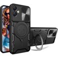 thumbnail image 1 of for Samsung Galaxy A06 4G 6.7"  Case with Magnetic Ring Kickstand, Rugged Military Grade Shockproof Heavy Duty Case with Slide Camera Lens Cover for Samsung Galaxy A06 JS-Black, 1 of 10