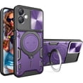 thumbnail image 1 of for Samsung Galaxy A06 4G 6.7"  Case with Magnetic Ring Kickstand, Rugged Military Grade Shockproof Heavy Duty Case with Slide Camera Lens Cover for Samsung Galaxy A06 JS-Purple, 1 of 9