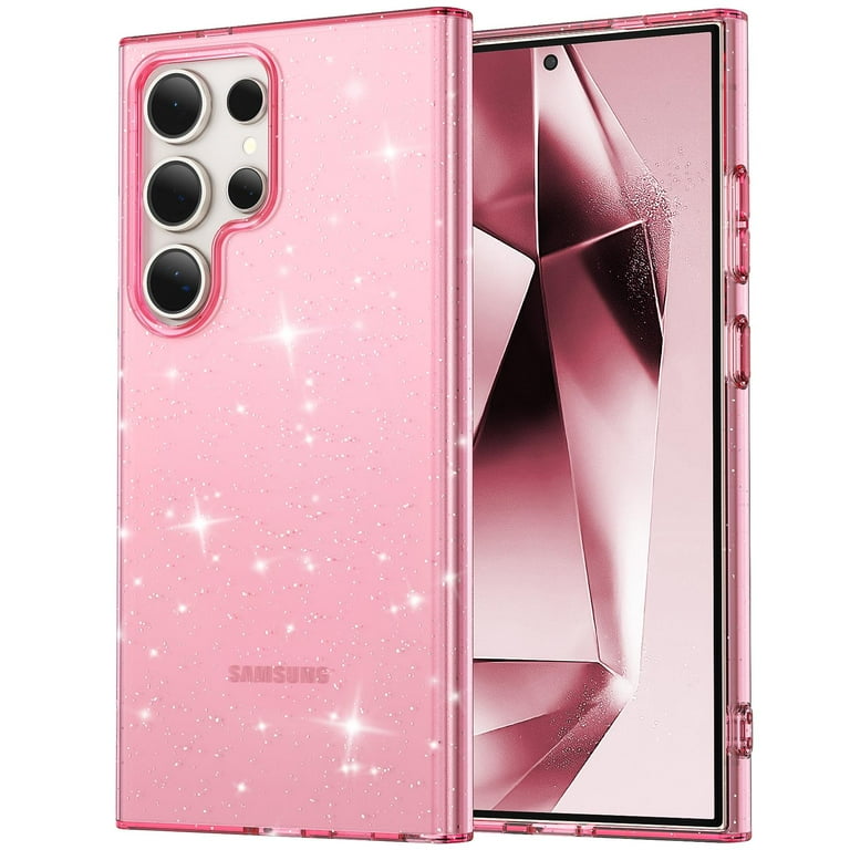 for Samsung Galaxy A06 Case Bling Sparkle Clear Military Grade Drop  Protection Anti Yellowing Glitter Cell Phone Cover - Rugged Shockproof  Protective Transparent Cases for Women Girls,Pink - Walmart.com