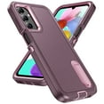 thumbnail image 1 of for Samsung Galaxy A06 Case with Kickstand, [10FT Military Drop Protection] Rugged Heavy Duty Hard PC+Soft Silicone Rubber Bumper Hybrid Triple-Layer Case,
Purple+Pink, 1 of 9