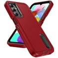 thumbnail image 1 of for Samsung Galaxy A06 Case Kickstand Durable 3-Layer Military Grade Protective Case Hybrid Silicone Heavy Duty Rugged Shockproof Screen Lip Raised Protection,
Red+Black, 1 of 9