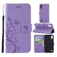 thumbnail image 1 of Samsung Galaxy A10 Wallet Case, Dteck Embossed Flower PU Leather Magnetic Flip Stand Case Cover [Built-in Card Slots][w/ Hand Strap] For Samsung Galaxy A10, Light Purple, 1 of 4