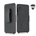 thumbnail image 1 of for Samsung Galaxy A10E Case Heavy Duty Shock Absorption Armor Case Cover Shockproof Rugged Kickstand Swivel Belt Clip Holster Hybrid Full Body Protective Cover (Black) (Free Temper Glass Screen), 1 of 5