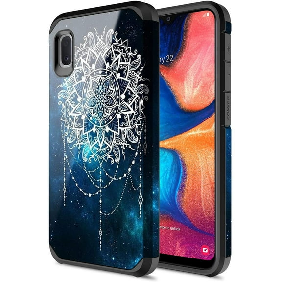 Samsung Galaxy A10E Case, Rosebono Slim Hybrid Shockproof Hard Cover Graphic Fashion Colorful Skin Cover Armor Case For Samsung Galaxy A10E (Galaxy Mandala)