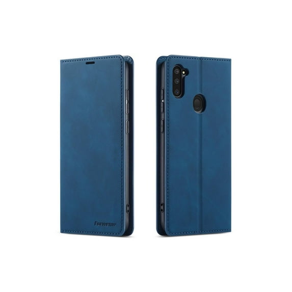 Samsung Galaxy A11 Case, Premium PU Leather Cover TPU Bumper with Card Holder Kickstand Hidden Magnetic Shockproof Flip Wallet Case for Galaxy A11 / Galaxy M11