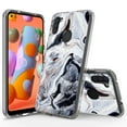 thumbnail image 1 of Samsung Galaxy A11 Case, Rosebono Bling Glitter Sparkle Black and White Marble Graphic Fashion Cute Colorful Skin Cover Shockproof Case for Samsung Galaxy A11, 1 of 5