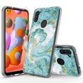 thumbnail image 1 of Samsung Galaxy A11 Case, Rosebono Bling Glitter Sparkle Laser Green Marble Graphic Fashion Cute Colorful Skin Cover Shockproof Case for Samsung Galaxy A11 Case, 1 of 5