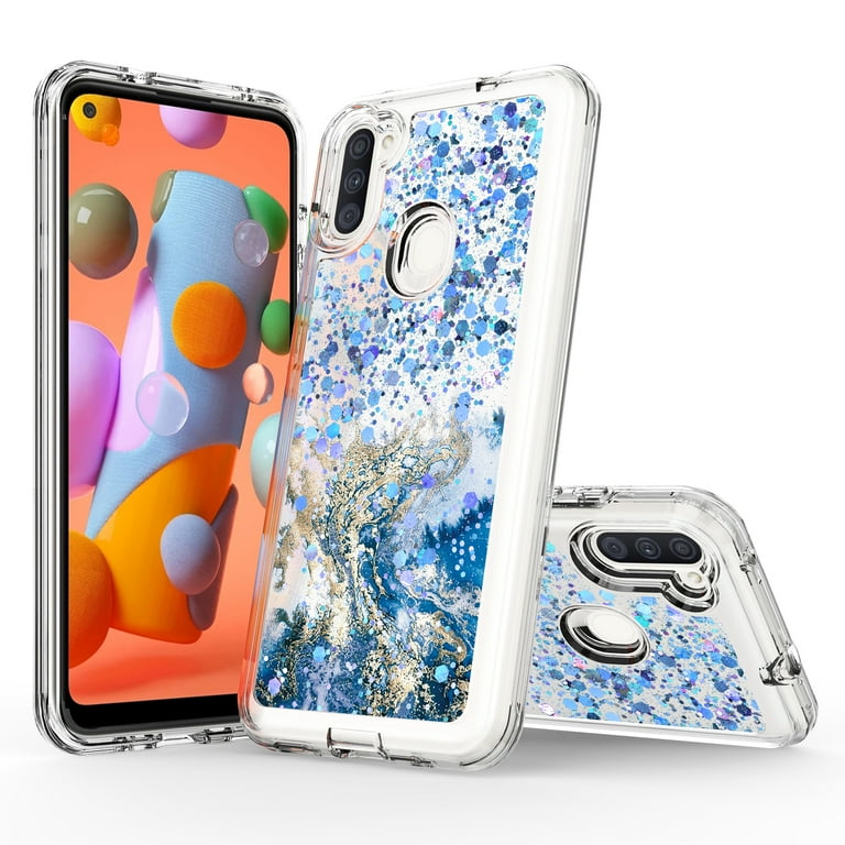 Samsung Galaxy A11 Case, Rosebono Hybrid Bling Glitter Sparkle